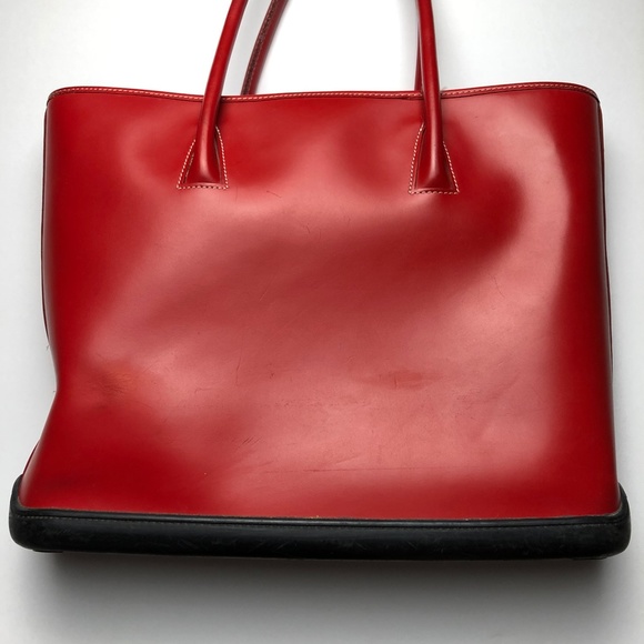 DOONEY & BOURKE Vintage Red Leather Handbag - Picture 6 of 16